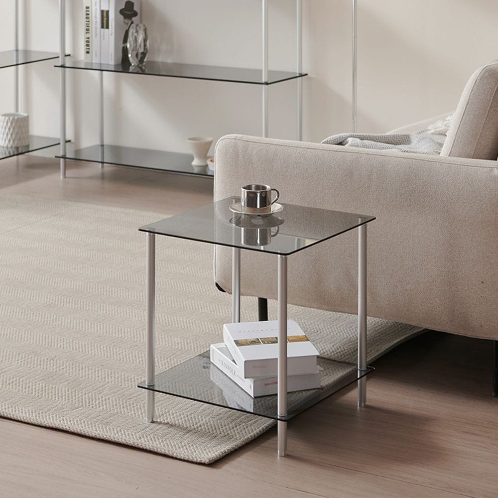 rhombus lab 4段 モジュールラック［5種］ シルバー スチール