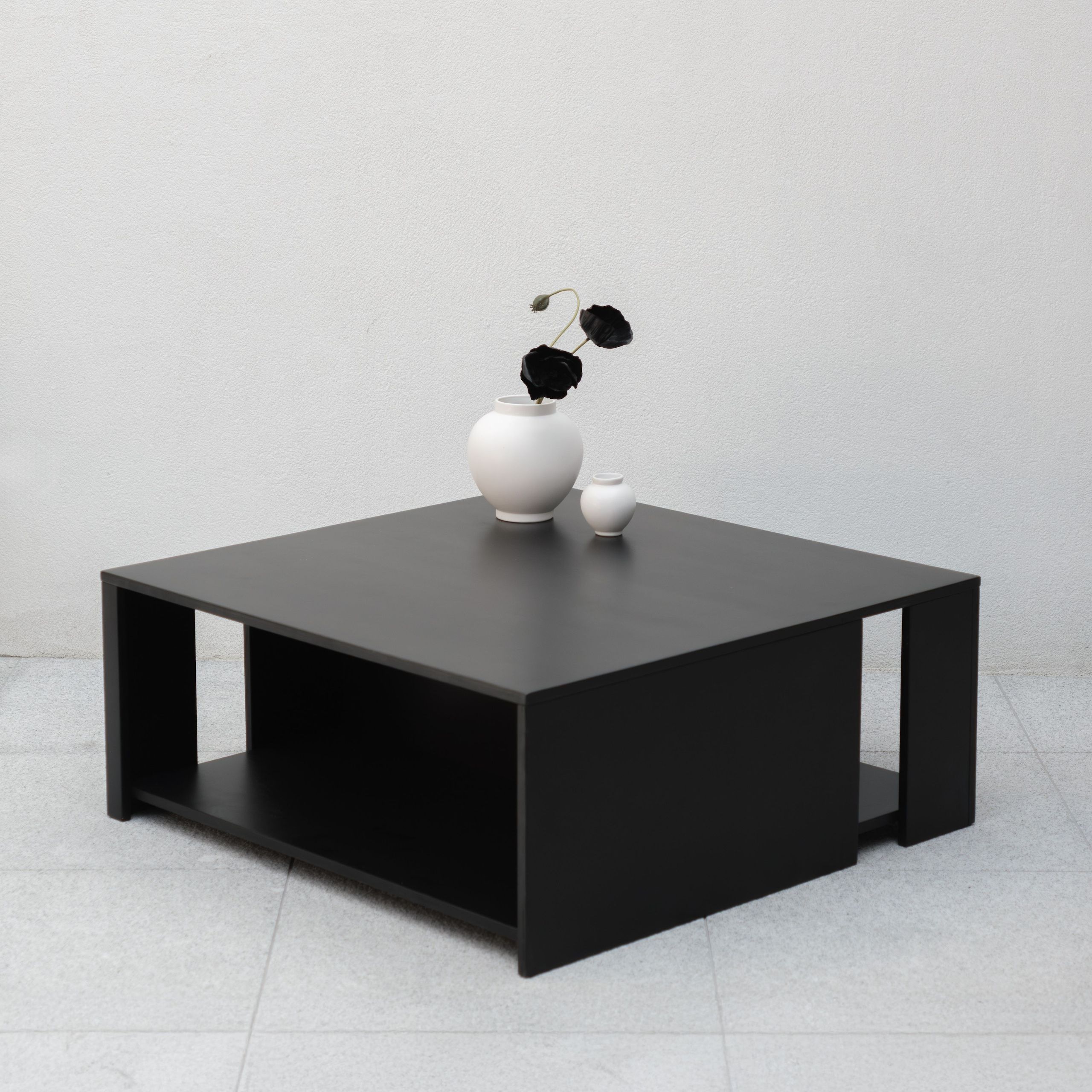 IKEA  VITTSJÖ ヴィットショーネストテーブル VITTSJÖ ヴィットショー ネストテーブル2点セット, ブラック