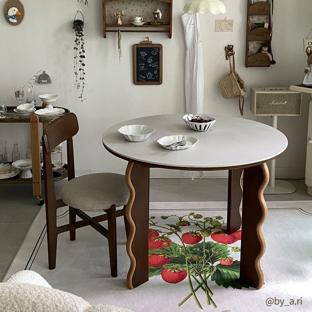 Daeun Damda HALF MOON 半楕円形 テーブル 100cm ホワイト ベージュ