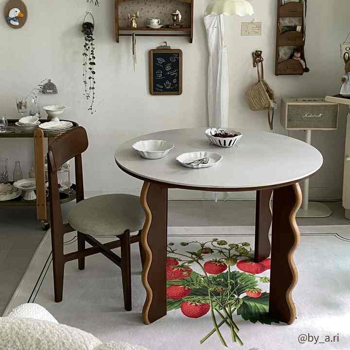 Wavy 円形 テーブル［2色・2サイズ］