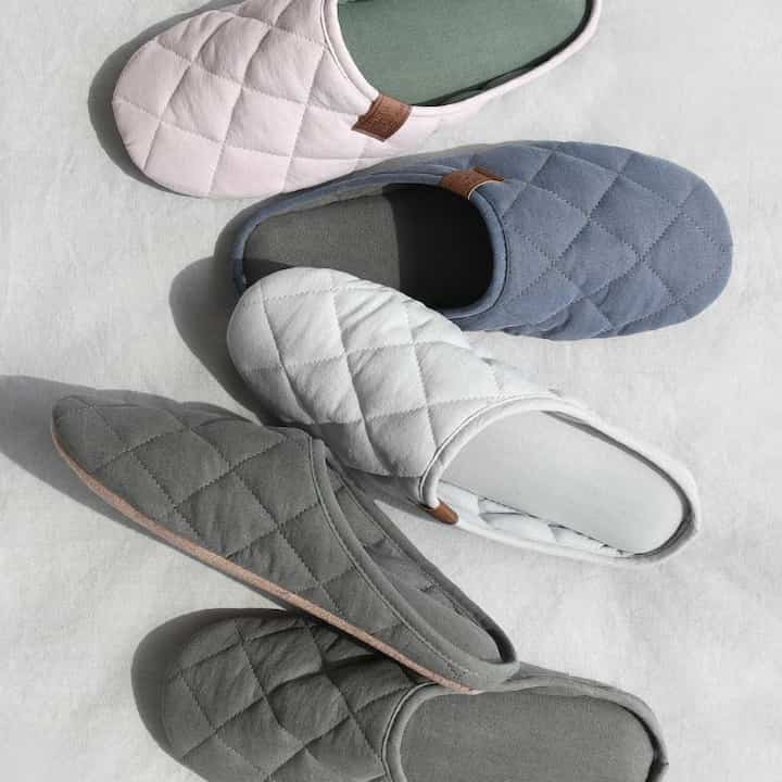 ヴィンテージコットン キルティングスリッパ［2色・2サイズ］