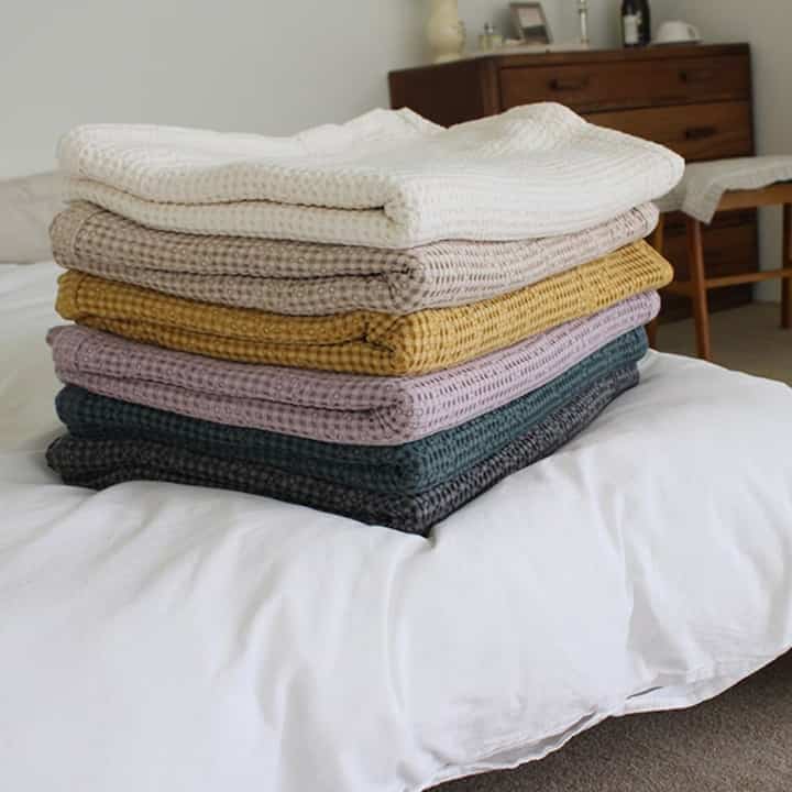 ワッフルピグメント マルチ ブランケット［6色・3サイズ］