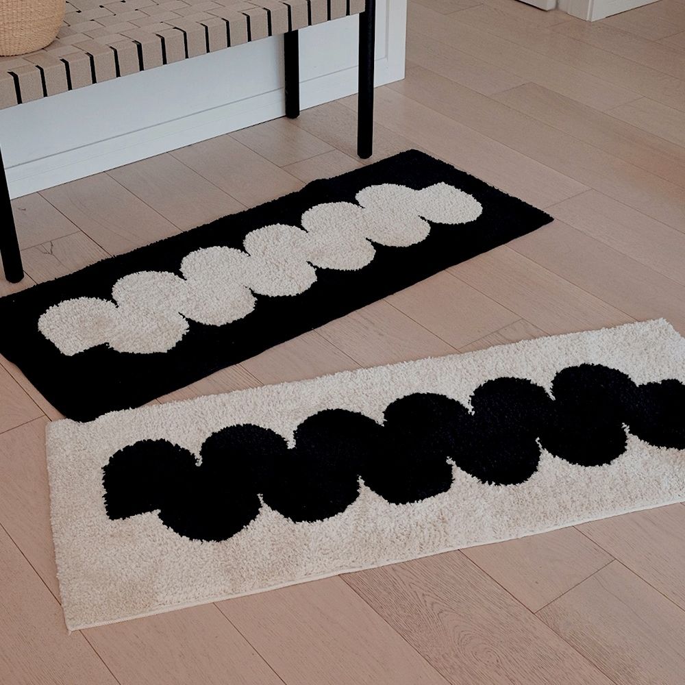 LUXIAI Bold Spring タフティングラグ［2色・2サイズ］ ブラック