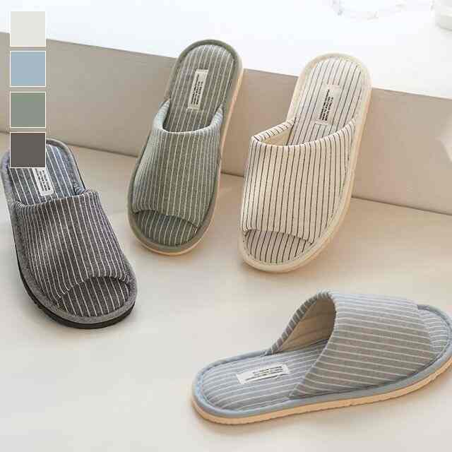 ナチュラルストライプ ルームシューズ［4色］