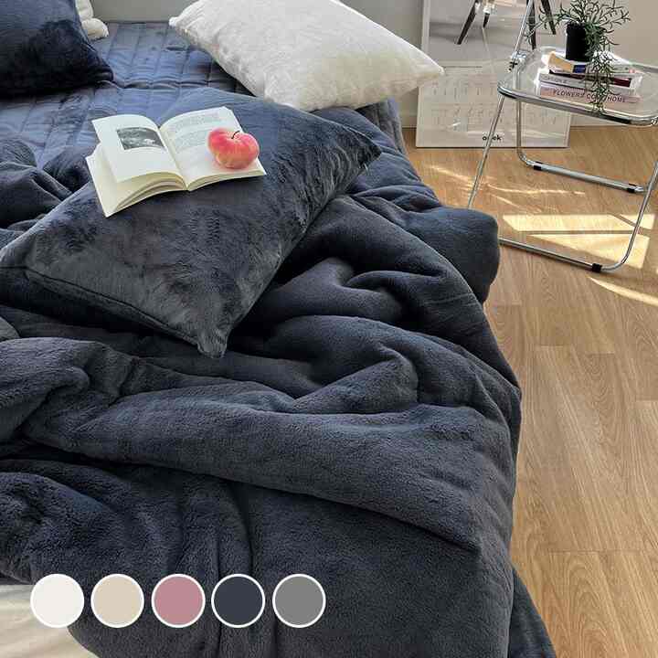 ラッセルマイクロファイバー カバーのいらない布団セット［5色・3サイズ］