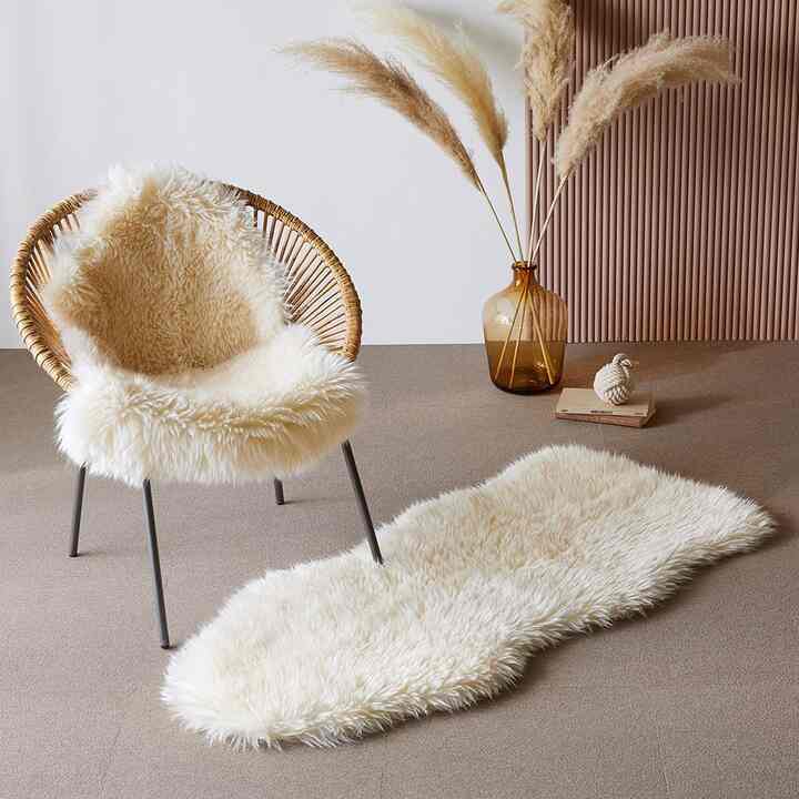 フェイクファー ソファパッド［6色・4サイズ］