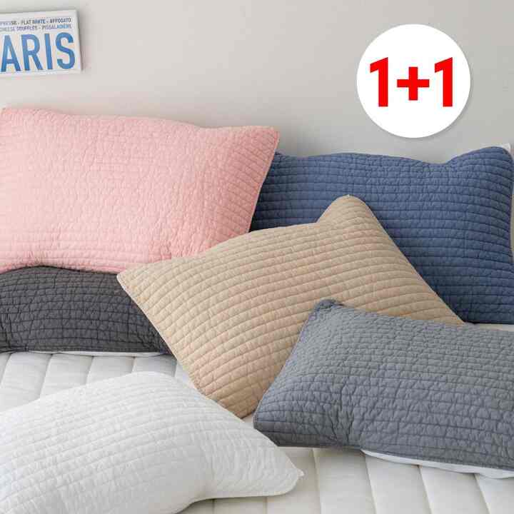 THE LINE バンドタイプ 枕カバー 2点セット［2種・6色・2サイズ］