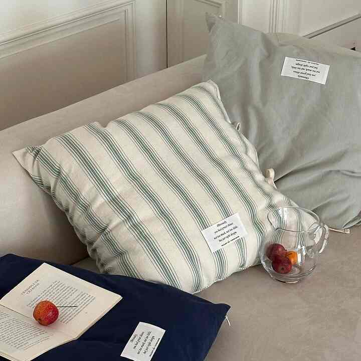 VENICE リボン クッションカバー ベニスグリーン