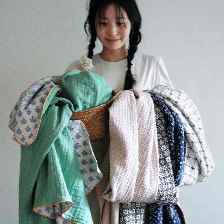 Muhly エスニックブランケット［2種・9色・2サイズ］