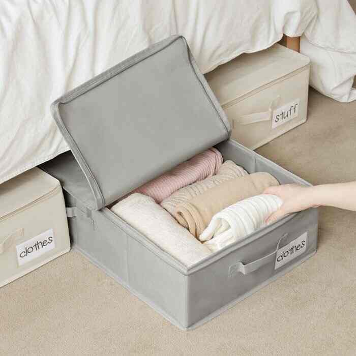 布団収納ボックス 2点セット［2色・2サイズ］