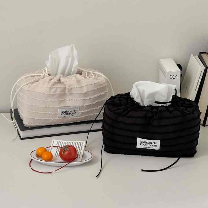 Ling Ling ボックスティッシュケース タッセルストライプ［2色］