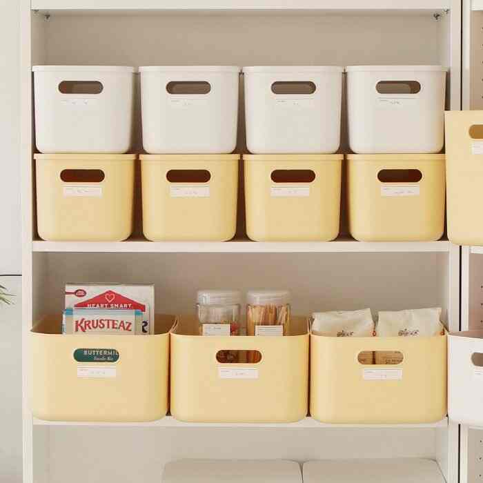 リビングBOX フタ付きタイプ 2点セット［2色・6サイズ］