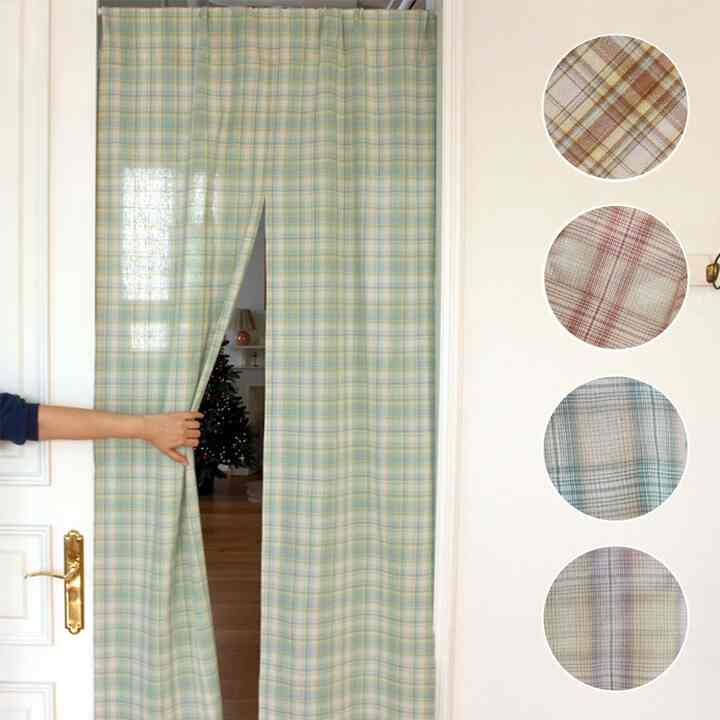 ヴィンテージチェック 目隠しカーテン［5色・2種・6サイズ］