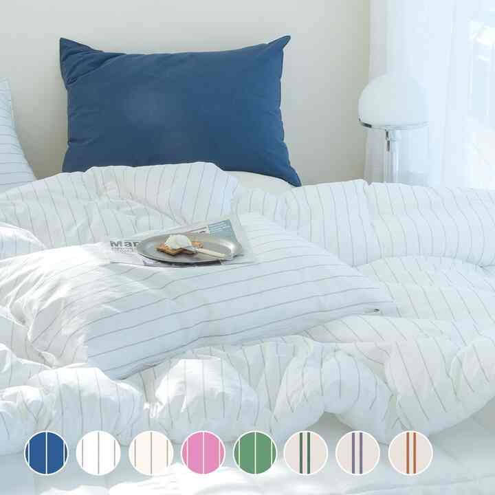 Finn Stripe Dual カバーのいらない布団セット［8色・4サイズ］