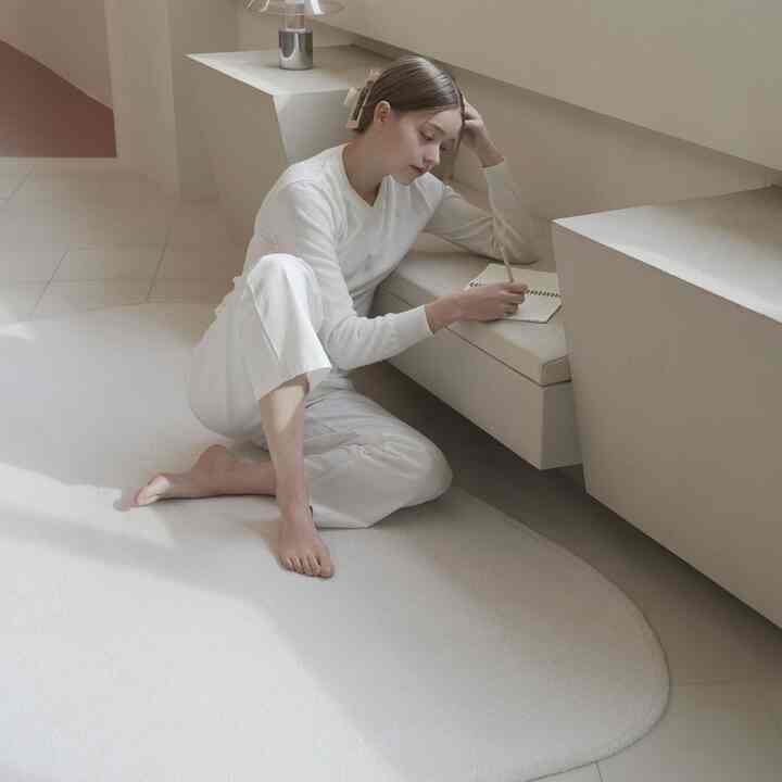 Two tone Sand ラグ クラウド［3色・3サイズ］