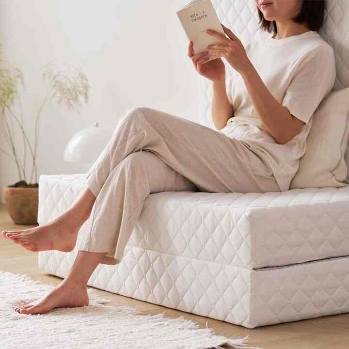 3段 折りたたみ式 マットレストッパー［5色・2種・3サイズ］