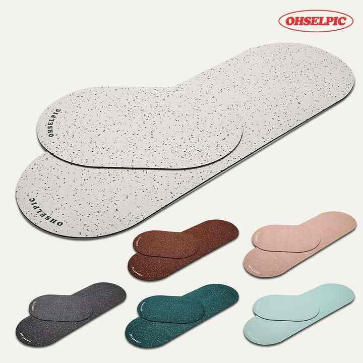 OBJET CLUB オーバル 珪藻土マット M＆Lセット［6色・2種］