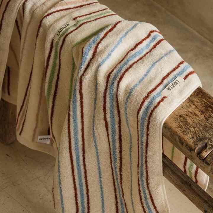 ストライプタオル 5点セット［4色］