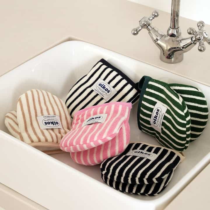 Modern Stripe Terry キッチンミトン［5色］