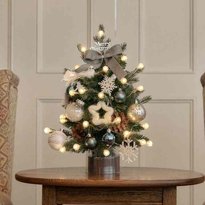 クリスマス ミニツリー ウィンターグレー
