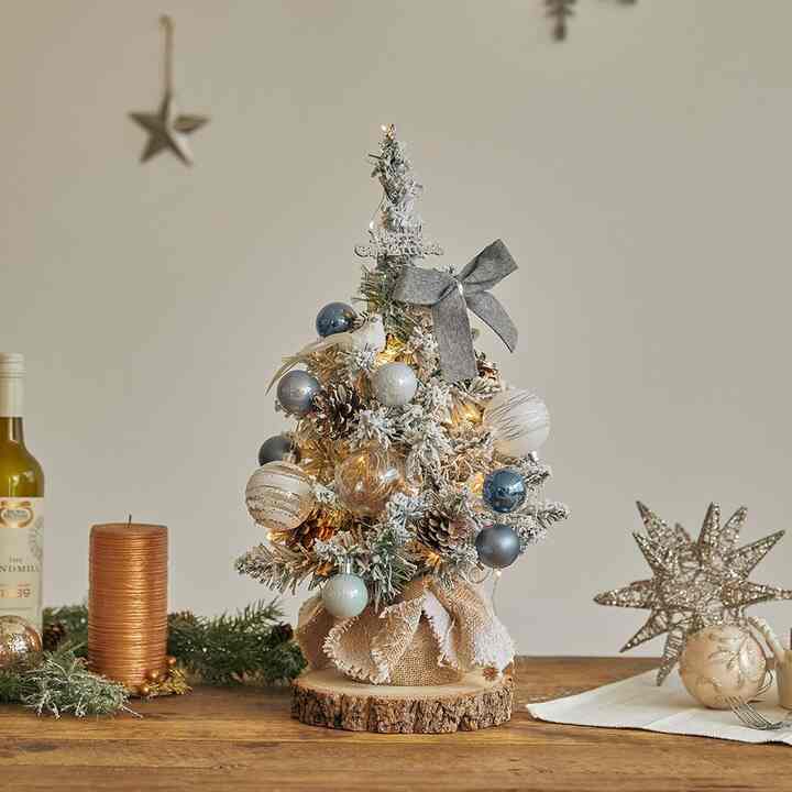 クリスマス スノー ミニツリー［2種］