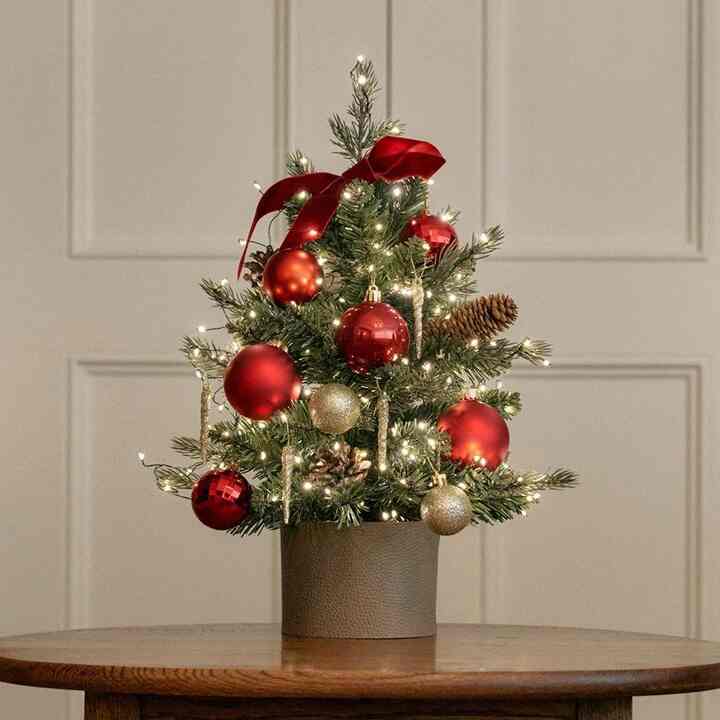 クリスマス ミニツリー トウィンクルレッドワイン