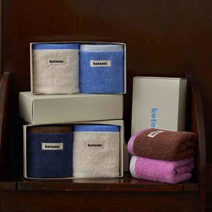 ハンドタオル 2枚セット［3色］