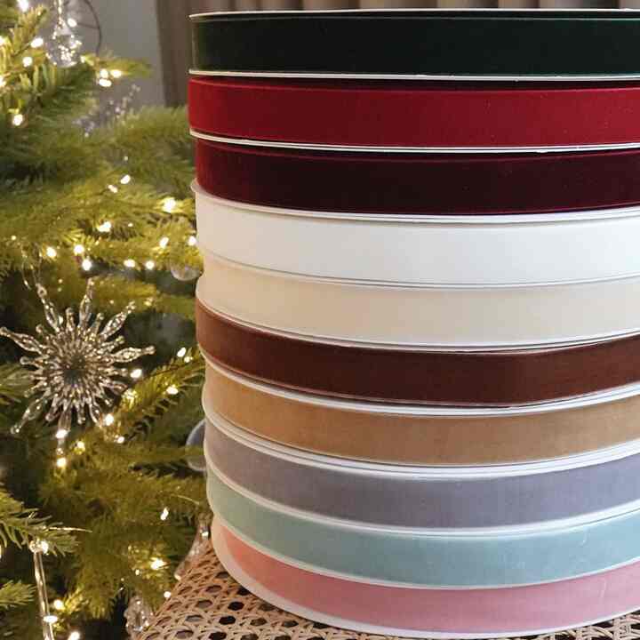 ベルベットリボン［10色・2サイズ］