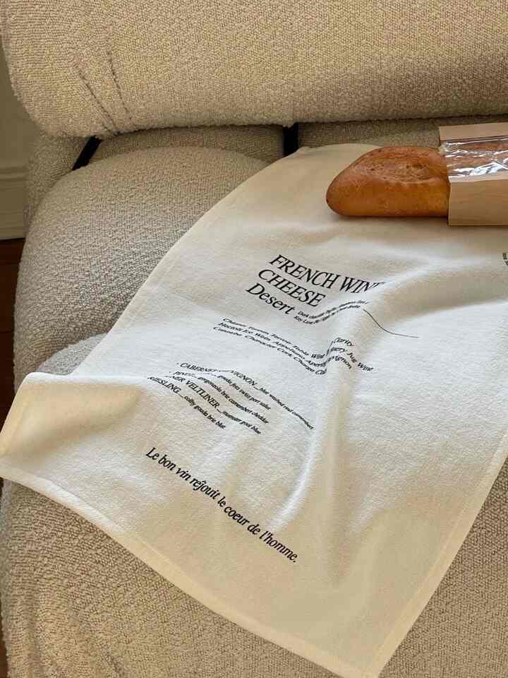 French wine cheese キッチンクロス［3色］