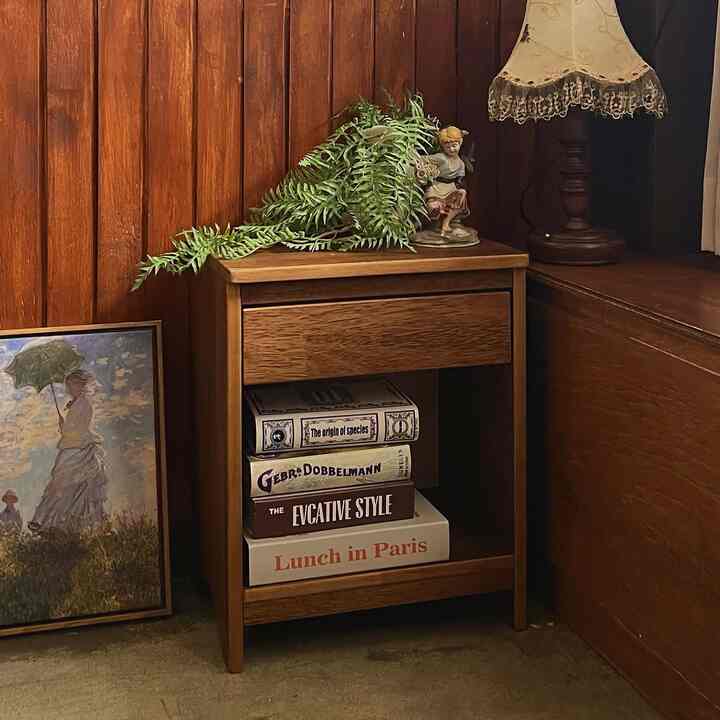 VER ラバーウッド サイドテーブル［3色］