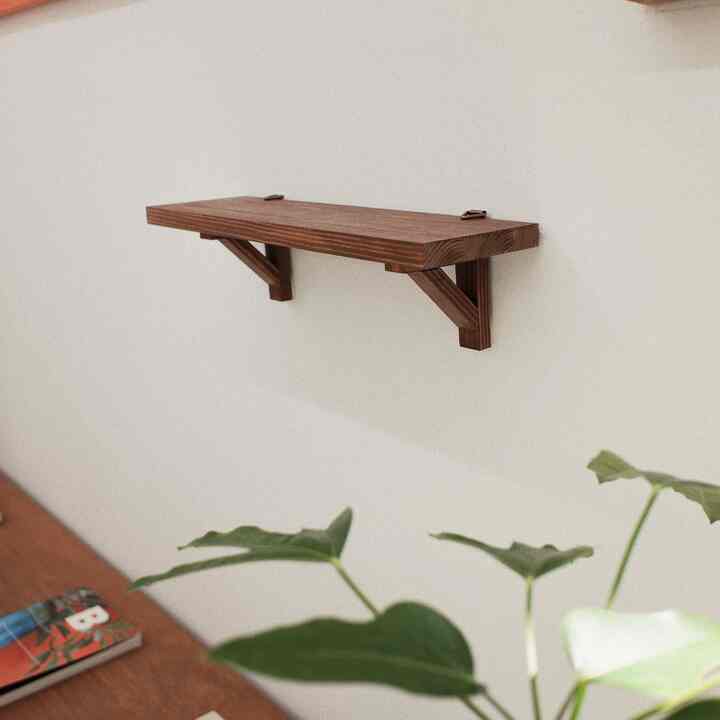 ウッドウォールシェルフ［2色・3サイズ］