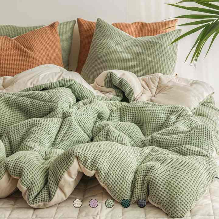 モダールワッフル カバーのいらない布団［11色・2サイズ］