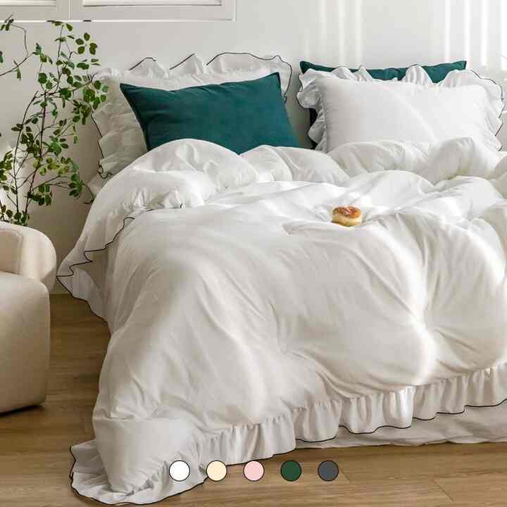 Grooming フリル カバーのいらない布団セット［10色・3サイズ］