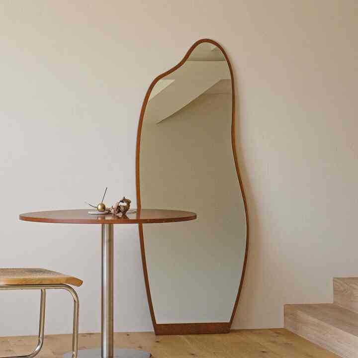 LUA ウッド 全身ミラー［2色］