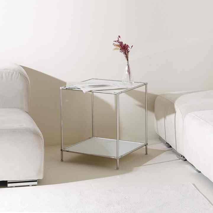 2段 モジュール ガラス ラック（442）［7色］