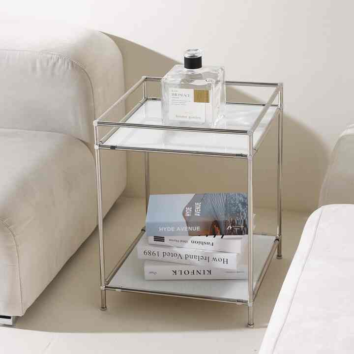 2段 モジュール ガラス ラック（441）［7色］