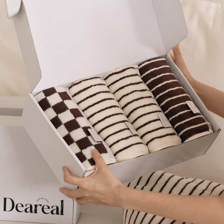 COOKIE フェイスタオル 4枚セット［3色］