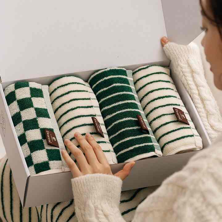 SOOPSOOP フェイスタオル 4枚セット［3色］