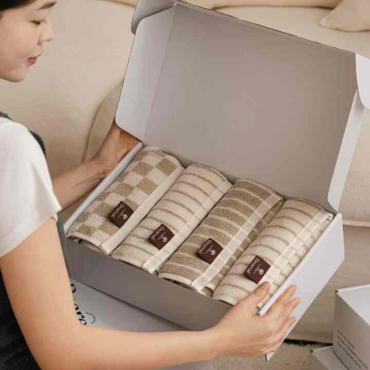 MILKTEA フェイスタオル 4枚セット［3色］