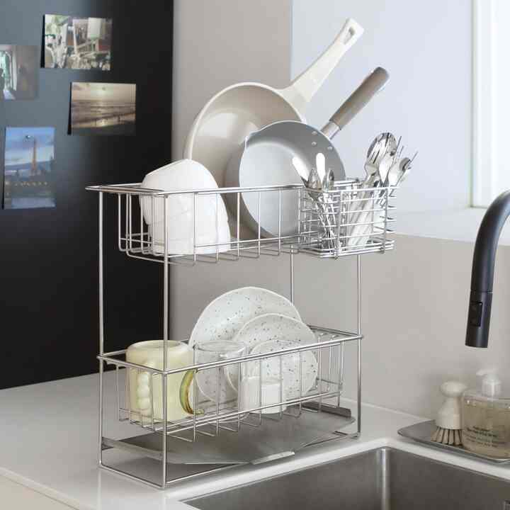 スリム2段 食器乾燥ラック