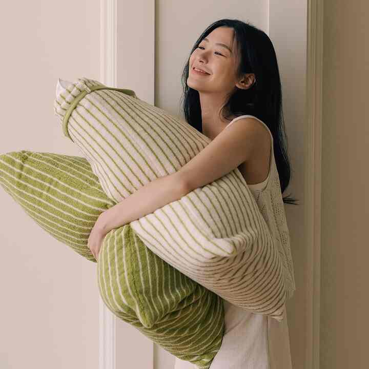 モダール枕カバー オリーブ ［2色］