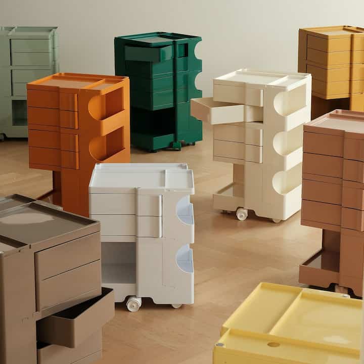 Moby 移動式 4段 キャビネットワゴン［11色・6サイズ］