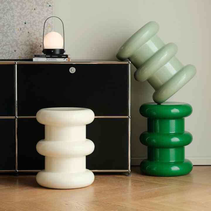 Macaroon 円形 スツール［5色・3サイズ］