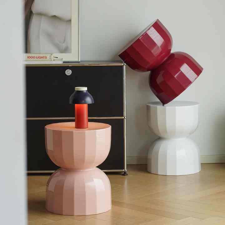 Pleats 円形 スツール［6色］