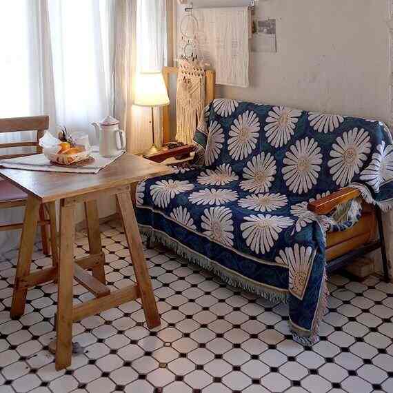 ヴィンテージ フラワー ブランケット