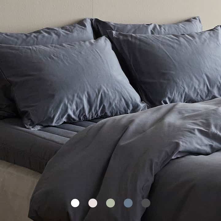 サテンコットン 枕カバー 2点セット［12色］