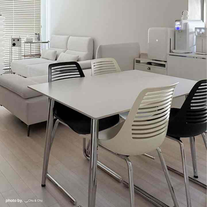 Scandi 4人用 テーブル クロムフレーム［4色・2種・2サイズ］