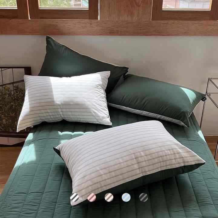 STRIPE リバーシブル 枕カバー［6色］