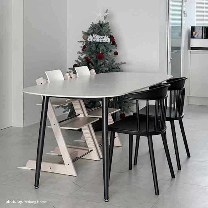 Scandi 6人用 テーブル ブラックフレーム［4色・2種・2サイズ］