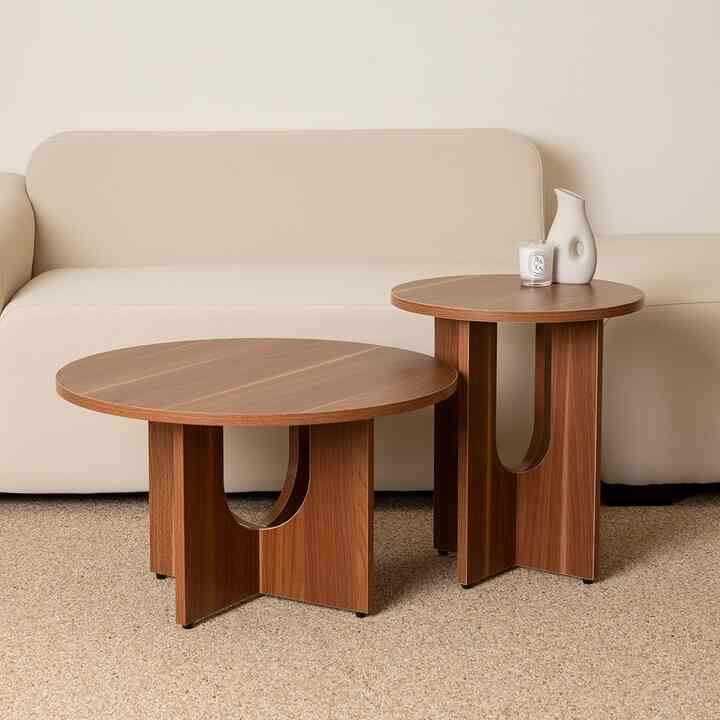 Roem ラウンドサイドテーブル[2色・3サイズ]